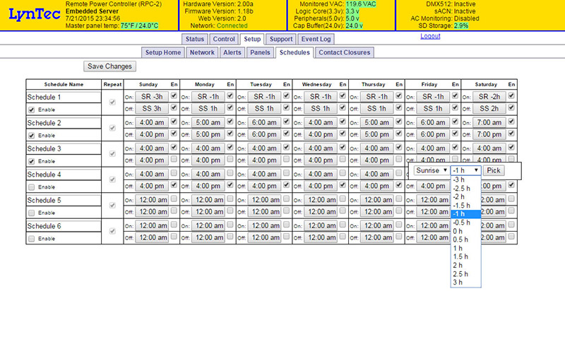 LynTec Scheduler screen shot