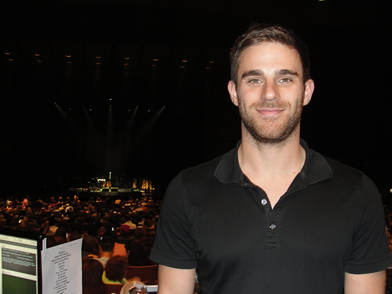 Jason Rothberg, Lighting Director for Sufjan Stevens. Photo: Debi Moen