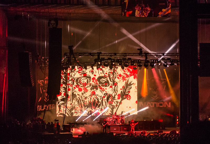 Gemini Light, Sound & Video provided its recently acquired EPT6IP video panels to support Slayer's 2015 summer tour.