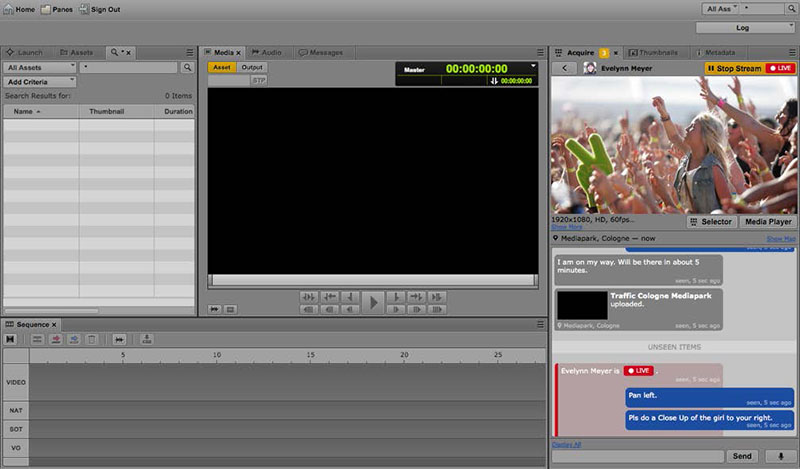 Avid live stream screen shot