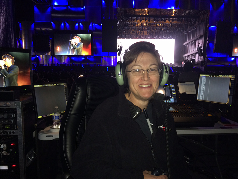 Vickie Claiborne at FOH during the inaugural Rock in Rio USA festival, which took place in Las Vegas May 9-10, 2015.