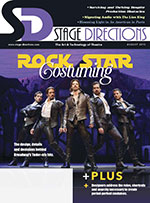 The cover of the August issue of Stage Directions