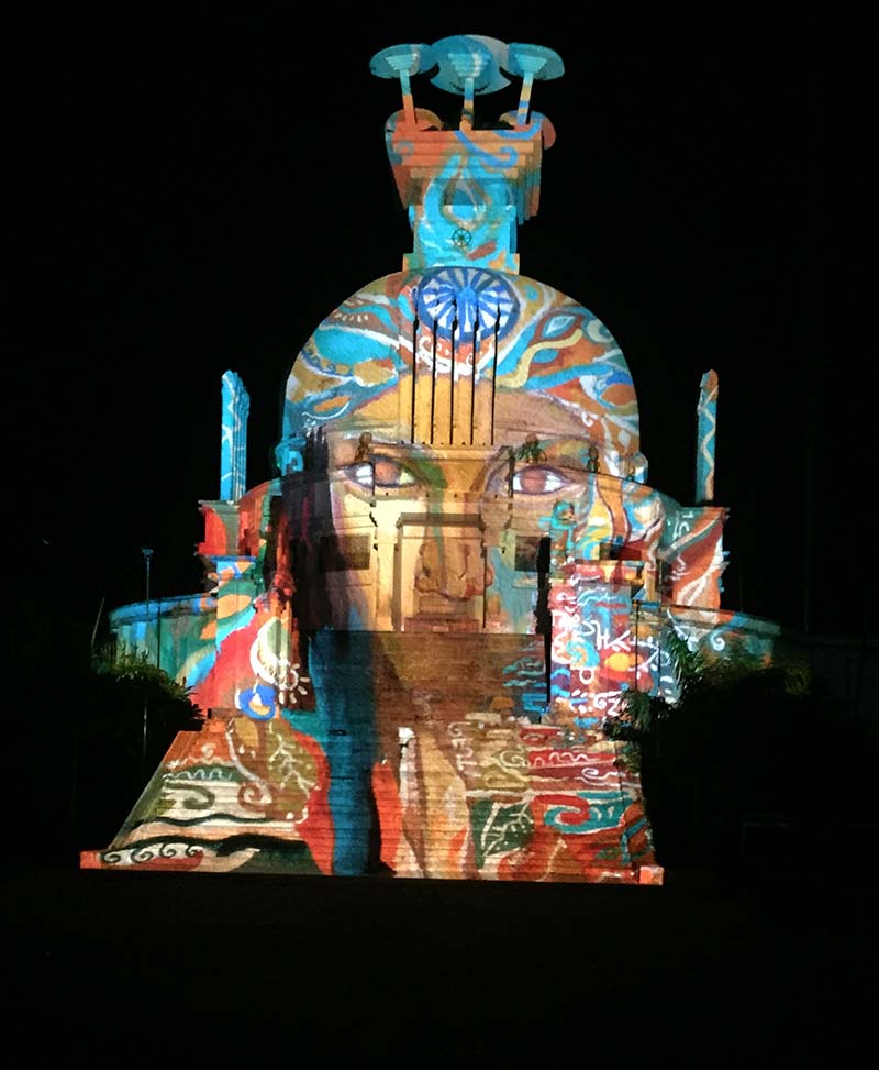 Dhauli Peace Pagoda In India Features Large Format Christie Projection