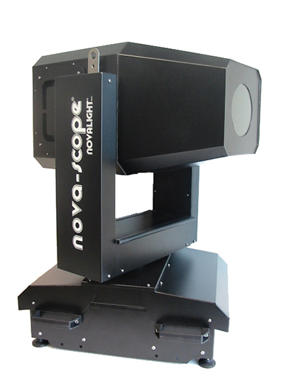 Novalight's Nova-Scope, now sold, supported, and serviced in North America by the entertainment equipment distribution company DNJ Pro, is a weatherproof aerial effect light.