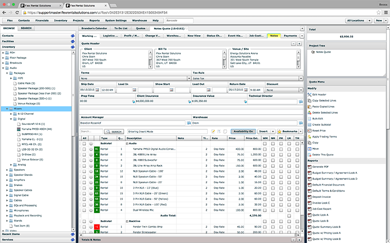 Flex Rental Solutions' Flex 4.11 contains several new features, performance improvements, and bug fixes for the Flex Production Manager, including the much anticipated job costing functionality.