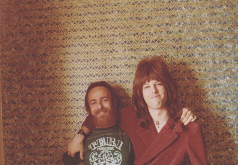 Bob Gordon with Mickie Jones, bass player for Angel, circa 1977. (c) John Broderick