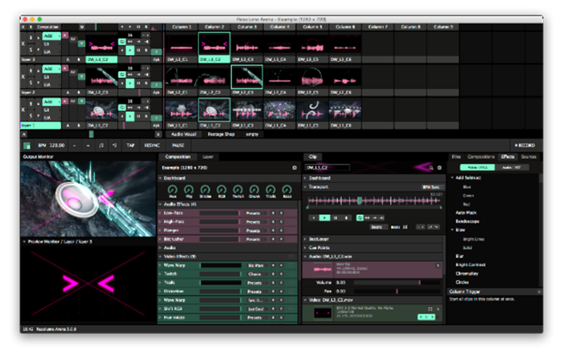 Resolume Arena 5.0 screenshot