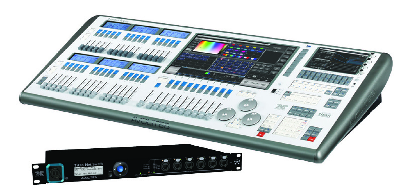 Avolites' Arena console with Optical Titan Net Switch