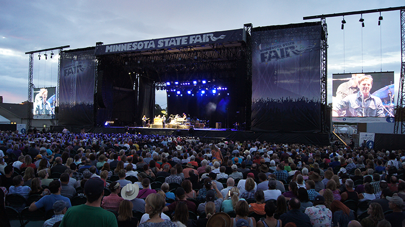 Freestyle Productions provided this video wall made from Daktronics 12mm LED panels for the 12-day Minneapolis State Fair.