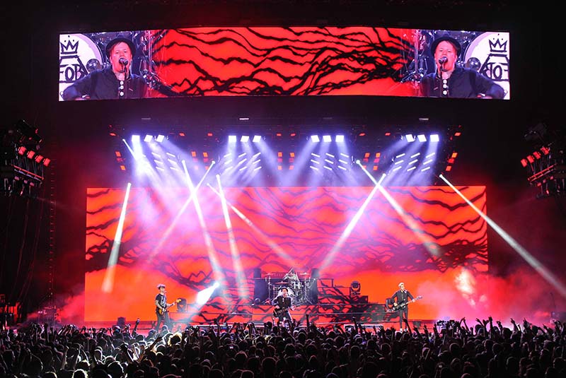 Robb Jibson crafted the looks for Fall Out Boy during the Boys of Zummer 2015 tour. Photo by Steve Jennings