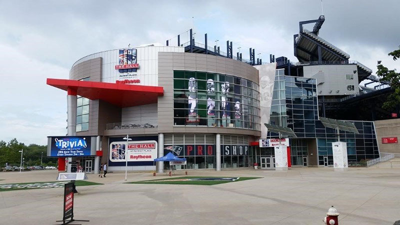 Gillette Stadium installed NanoLumens displays. They can be seen from outside the building.