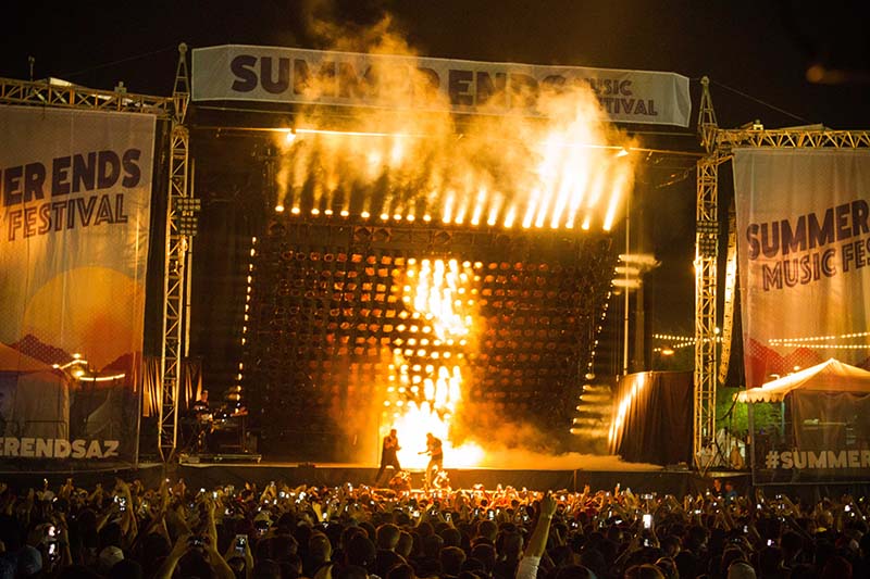 Summer Ends Music Festival. The event featured Kanye West