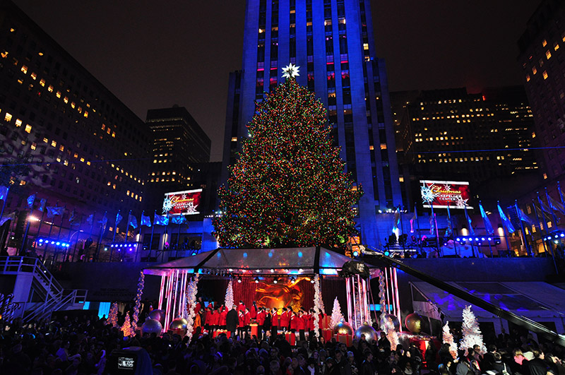 The screens also helped the crowds view performers including the Rockettes, Mary J. Blige, Sting, Andrea Bocelli, The Band Perry and others.