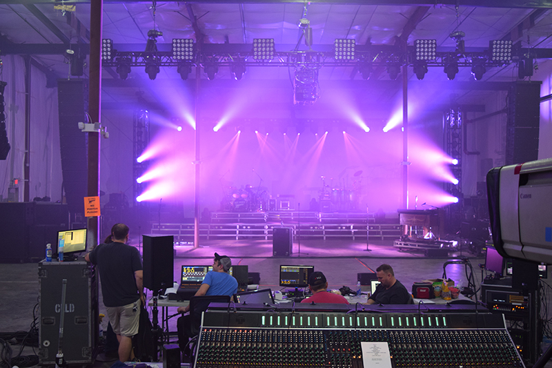 The setup for Lee Brice's rehearsals within PGP's 10,000-square-foot rehearsal room in Nashville