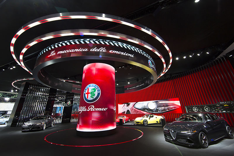 Fiat Chrysler Automobiles' booth at NAIAS 2016 in Detroit