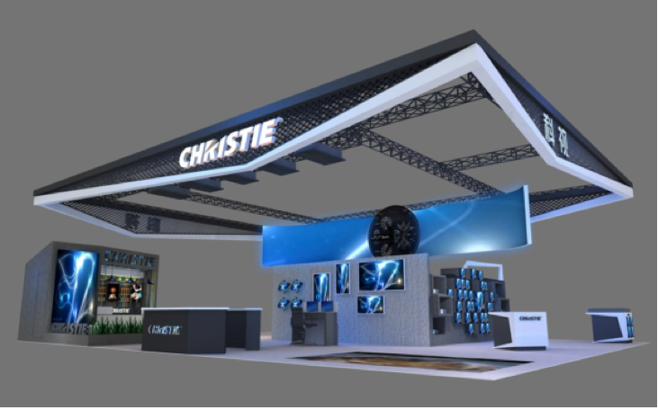 The Christie booth will be divided into six zones showcasing a variety of visual solutions