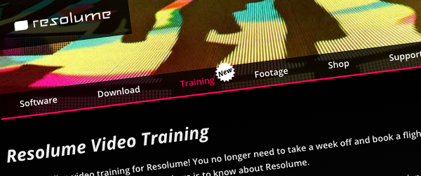 Resolume Offering Two Hours of Video Training