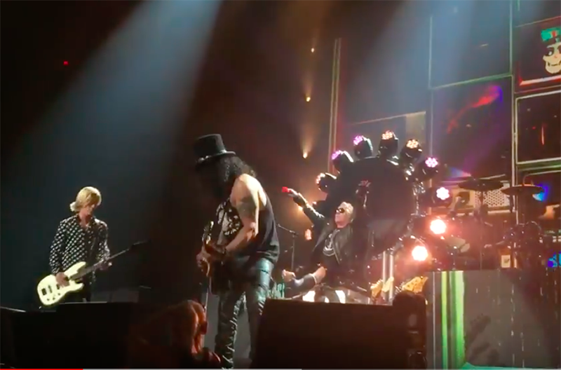 Guns N' Roses at T-Mobile Arena in Las Vegas. (Axl Rose borrowed Dave Grohl's 'Throne.') Photo courtesy Chris Lose