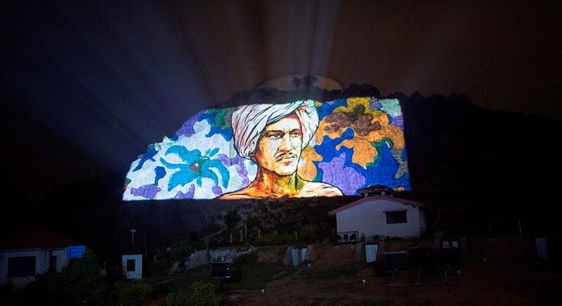 Christie projectors lit up Kanke Dam in Jharkhand, India's Ranchi district