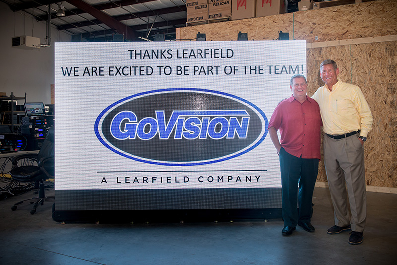 GoVision Founder and CEO Chris Curtis and Learfield President and CEO Greg Brown