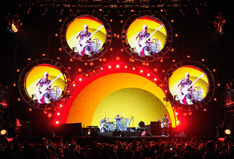 I-Mag was used on all surfaces at times. Red Hot Chili Peppers photo at BottleRock by Steve Jennings.