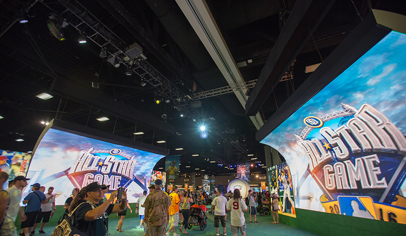 MSI Productions provided PixelFLEX FLEXLite Plus 3.9mm LED video displays near the entrance.