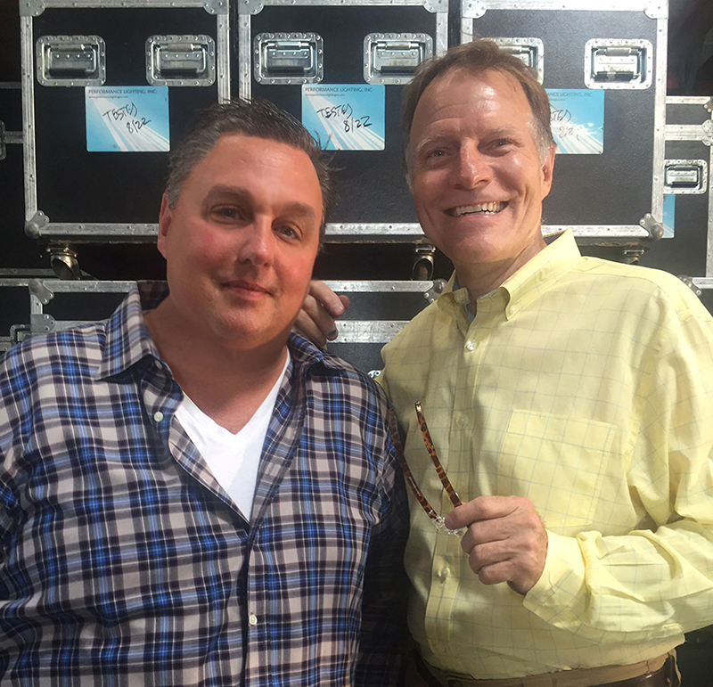 From left, Performance Lighting’s Russ Armentrout and Douglas Peterson