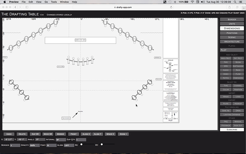 Drafty is an Internet-based CAD program.