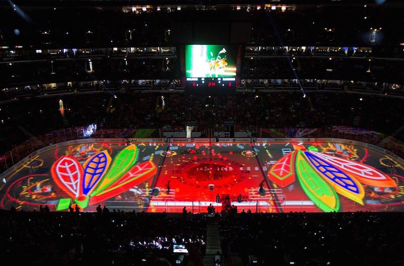 Chicago Blackhawks Ice Projection