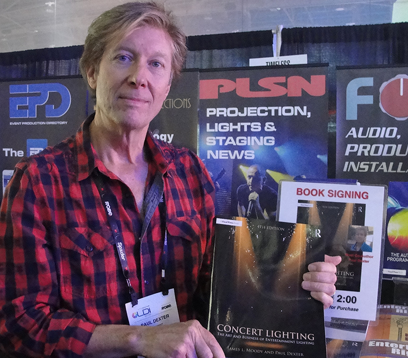 LD Paul Dexter promotes his new book at PLSN’s LDI booth. Photos: Debi Moen