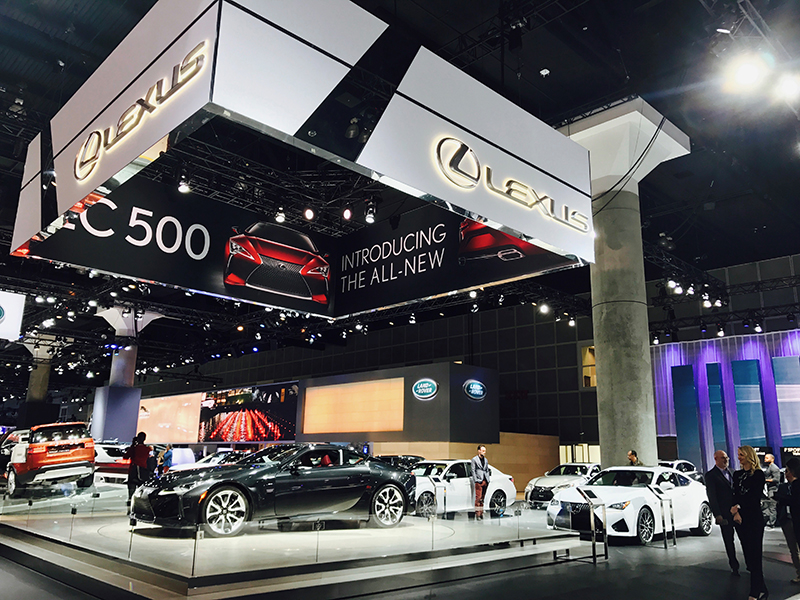 The Lexus booth