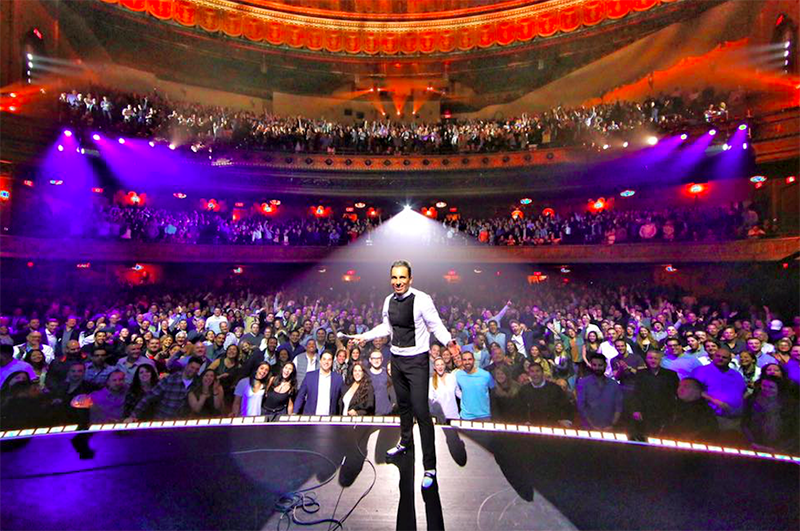 Sebastian Maniscalco lit by Bob Peterson at the Beacon Theatre.