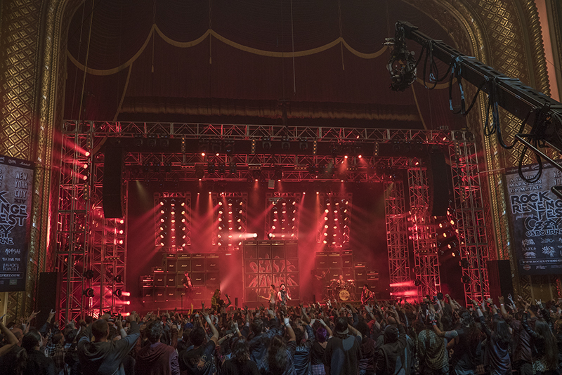 Beasts of Mayhem perform at Heavy Metal concert in Columbia Pictures' ‘Ghostbusters’. Photo courtesy Sony Pictures.