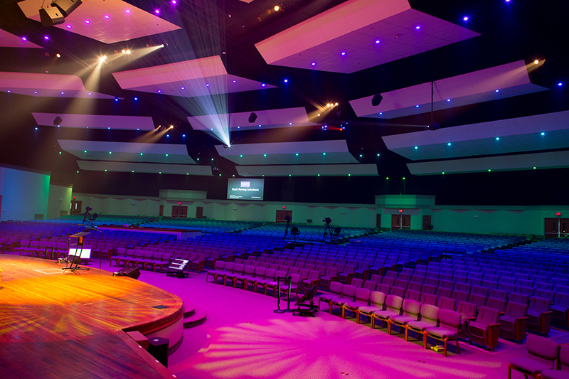 Chroma-Q Inspire in use at Pleasant Valley Baptist Church in Kansas City, MO. Photo by Emmalee Schaumburg