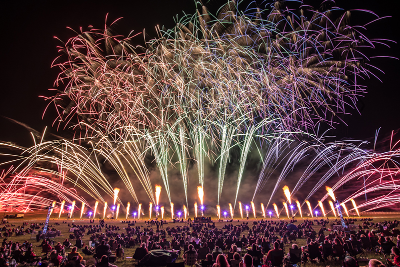 Pyrotecnico’s 'Prism' at PyroFest 2016 was a Memorial Day weekend showcase for fireworks, flames and other special effects. Photo by Doug Van Sant.