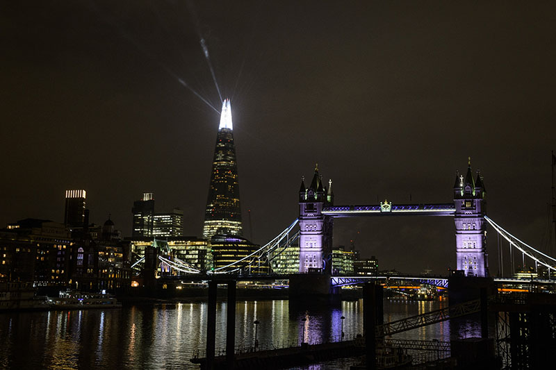 WBD once again lit London’s Shard. Photo courtesy The Shard.