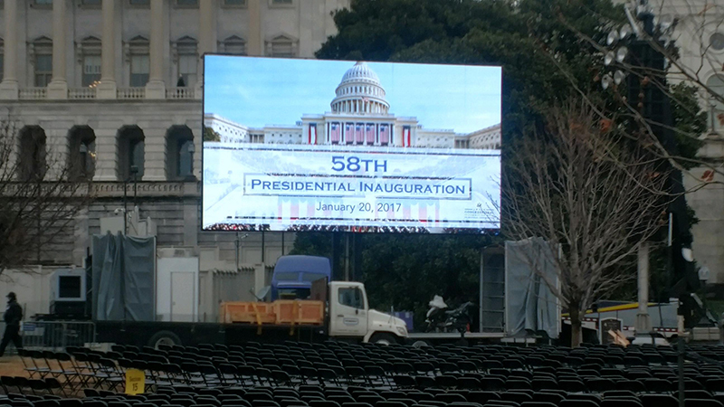 One of 11 GoVision LED displays to be used by the organizers of president-elect Donald Trump's Jan. 20, 2017 inauguration.