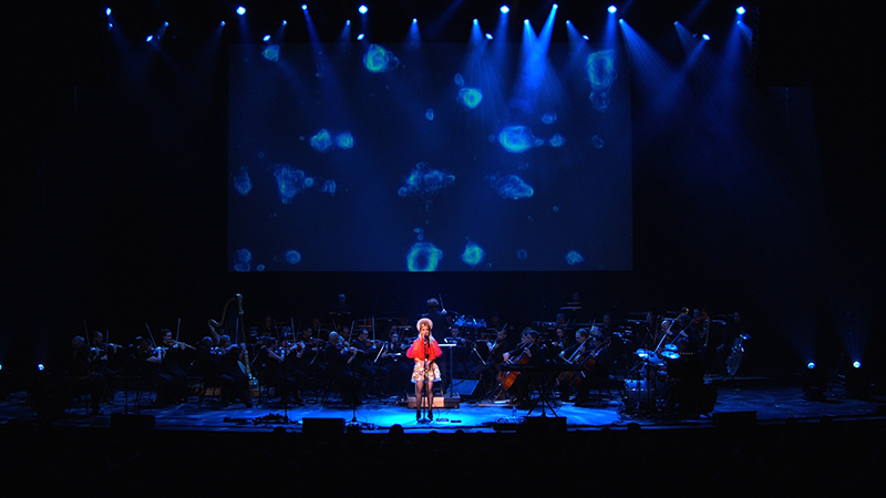 Kate Miller-Heidke's performance with the Melbourne Symphony Orchestra was captured in 4K using its Micro Studio Camera 4Ks and Studio Camera 4Ks.