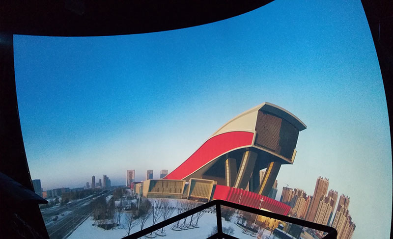 The ‘Flyover Heilongjiang’ flight simulation ride. Photo courtesy of Wincomn Technology.