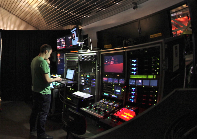 Jay Cooper working on the Chesney show