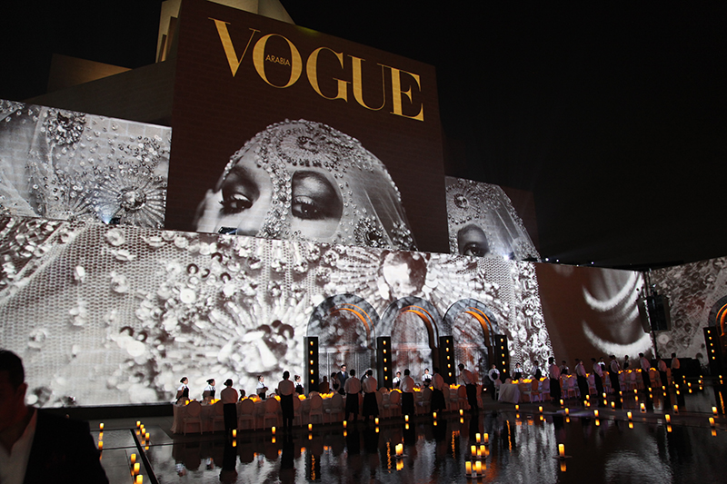 VER supplied the gear for the Vogue Arabia launch. Photo courtesy Barco