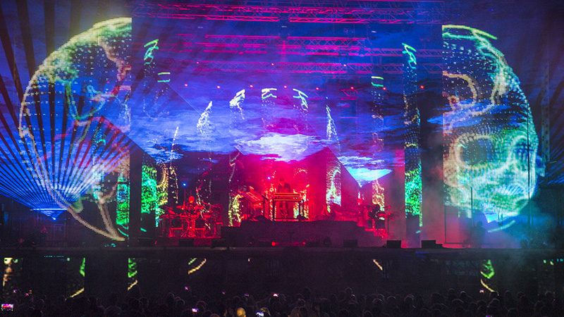 Jean-Michel Jarre in Israel. Photo by Greg Rybczynski