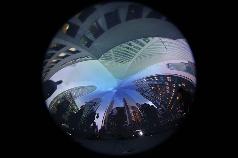 A view of the dome projection