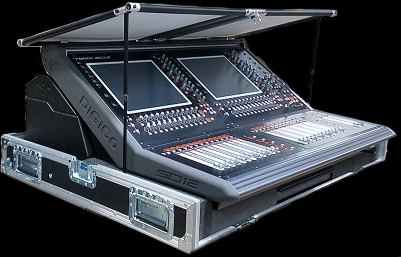 Sound guys can benefit, too - the Console Shade is pictured here on a DiGiCo audio mixer.